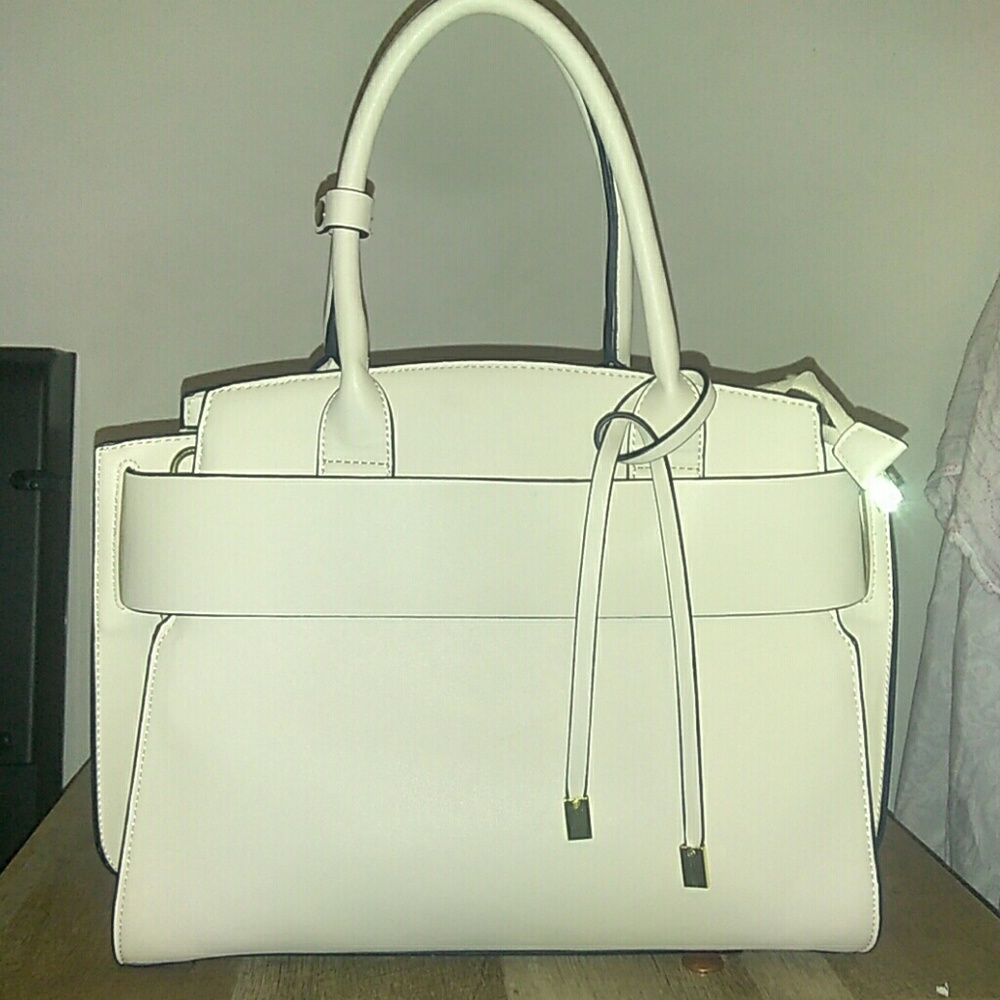 Cream handbag